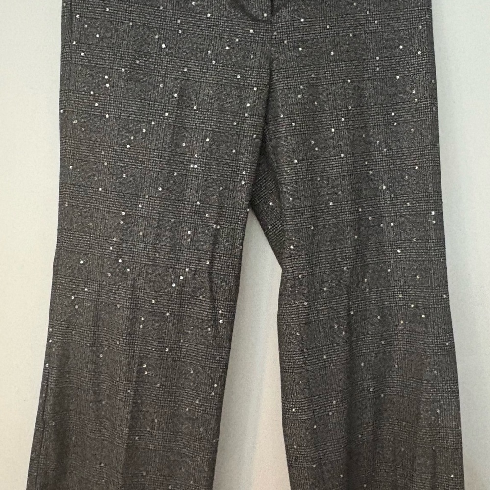 Chico's Gray Wide Leg Pants with Silver Accents